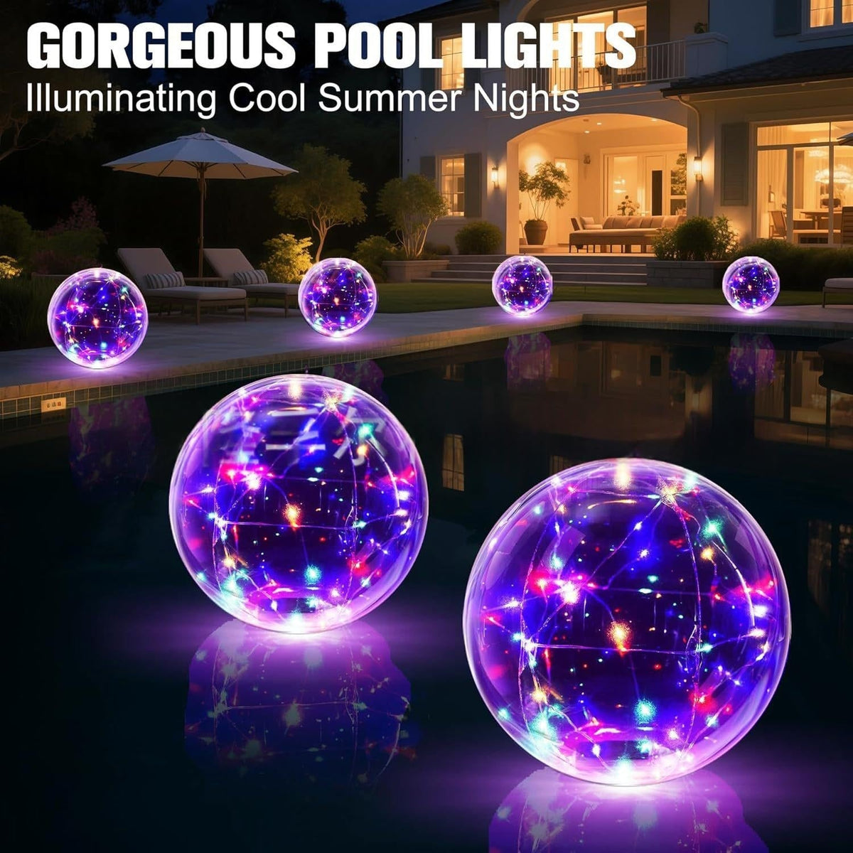 Swimming Pool Lights LED Floating Solar Inflatable Sphere - Image 9