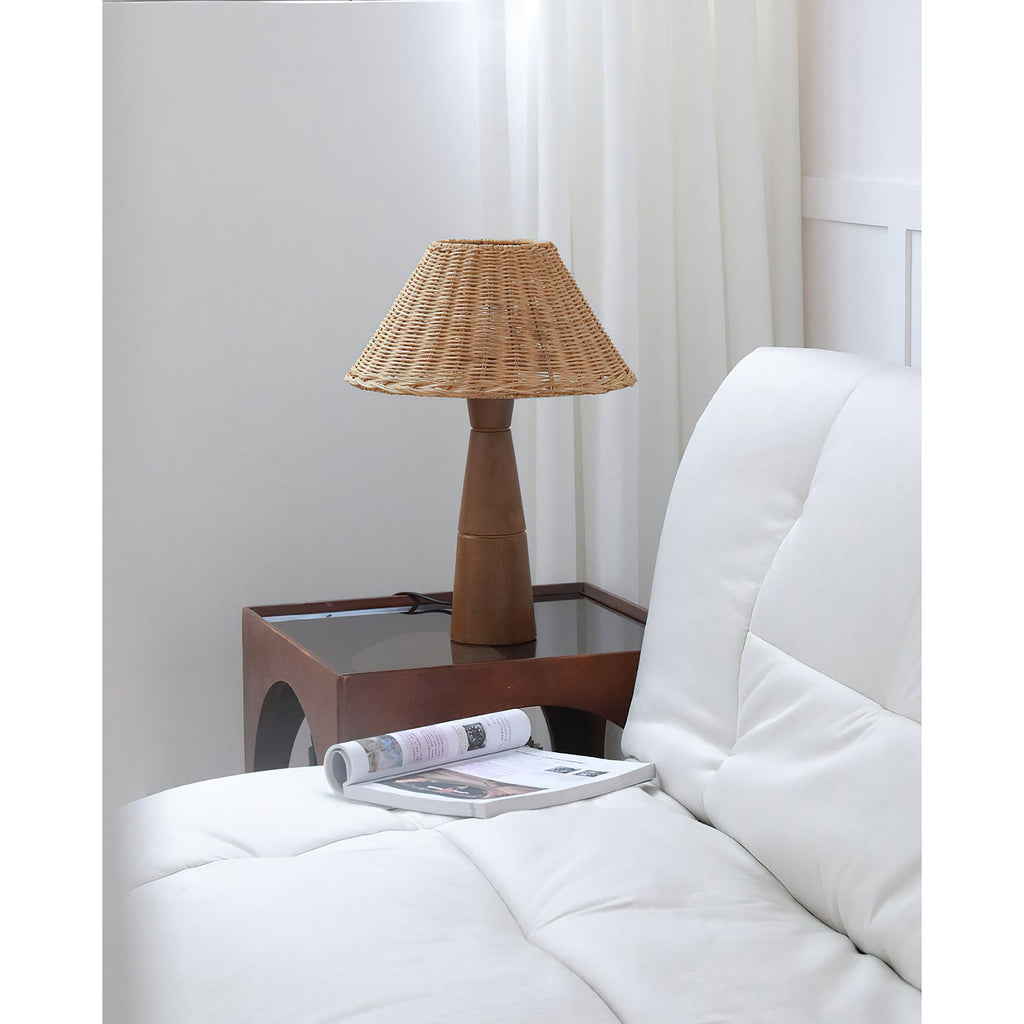 Table Lamp Bedside Lamp Living Room Lamp Wood Base LED Wood Base Lamp - Image 12