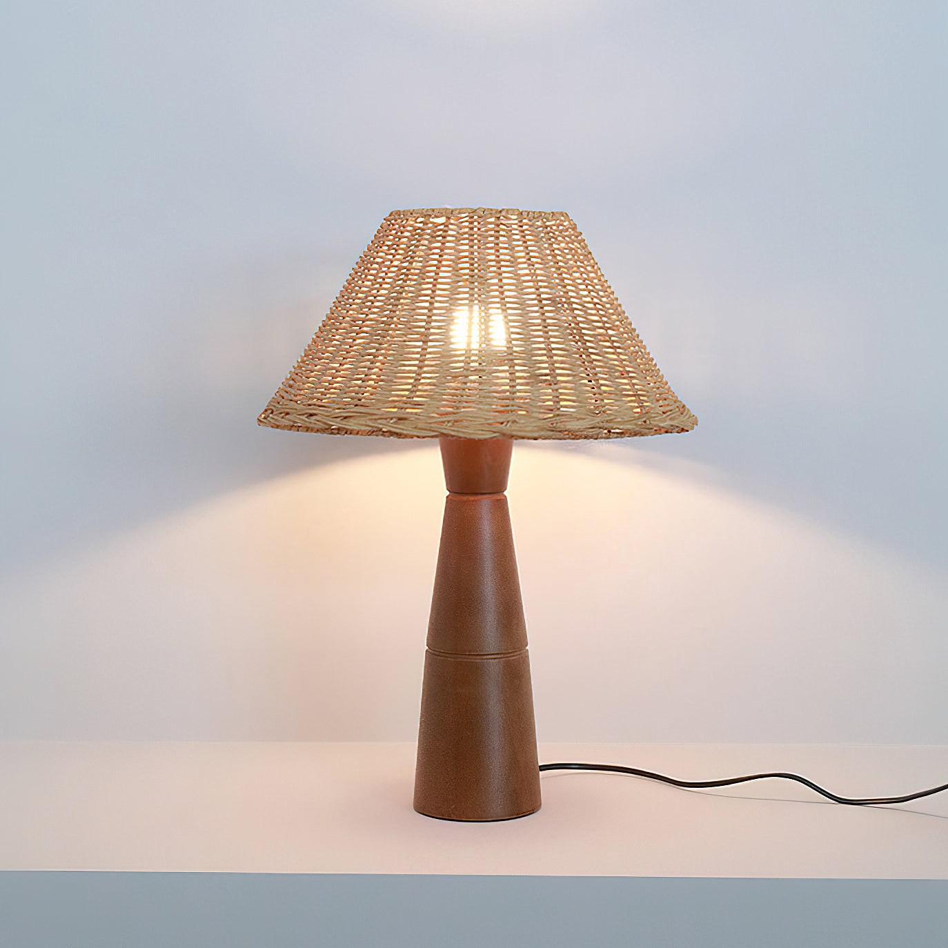 Table Lamp Bedside Lamp Living Room Lamp Wood Base LED Wood Base Lamp - Image 19