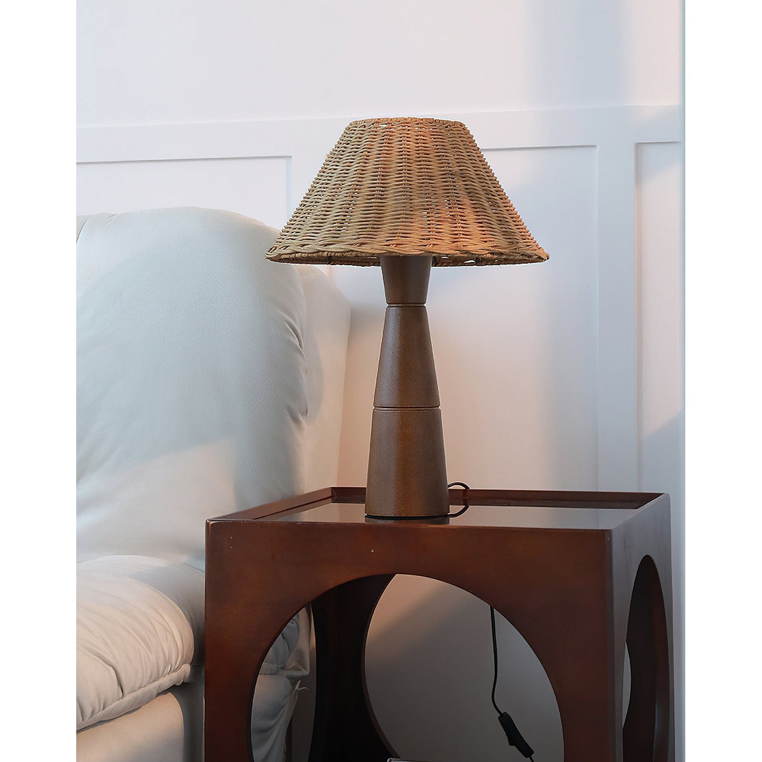 Table Lamp Bedside Lamp Living Room Lamp Wood Base LED Wood Base Lamp - Image 20