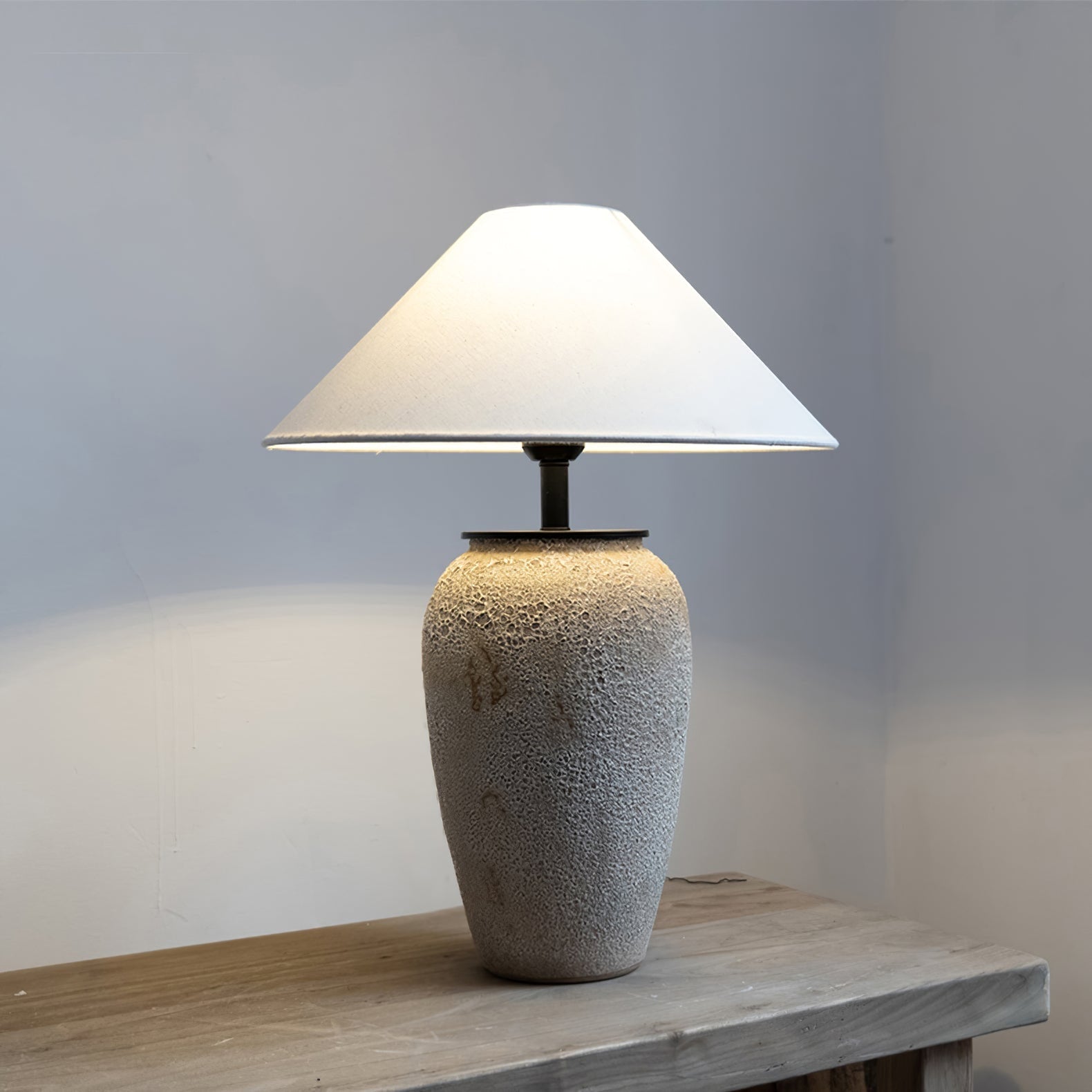 Table Lamp Ceramic Bedside Lamp Living Room Lamp Push Button Switch - Image 2