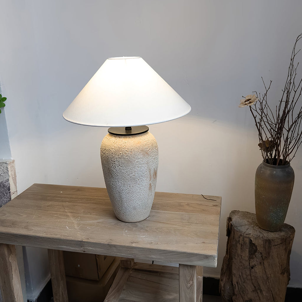 Table Lamp Ceramic Bedside Lamp Living Room Lamp Push Button Switch - Image 3