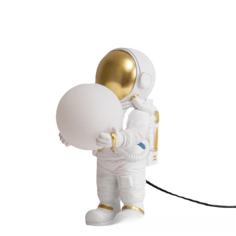 Table Lamp Mid Century Modern Touch Astronaut with Glowing Globe Bedside Set Of 2 - Image 10