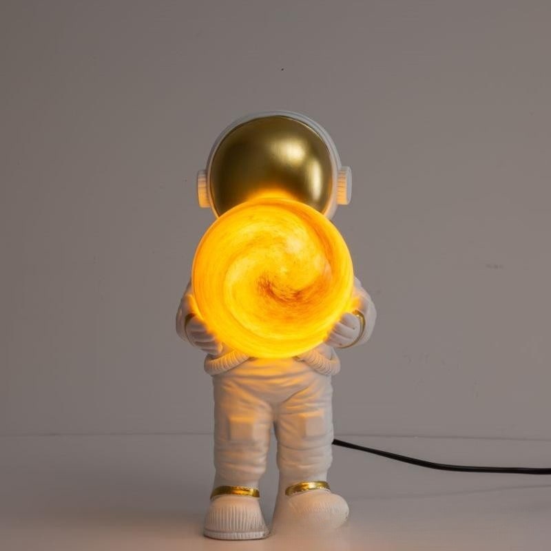 Table Lamp Mid Century Modern Touch Astronaut with Glowing Globe Bedside Set Of 2 - Image 3
