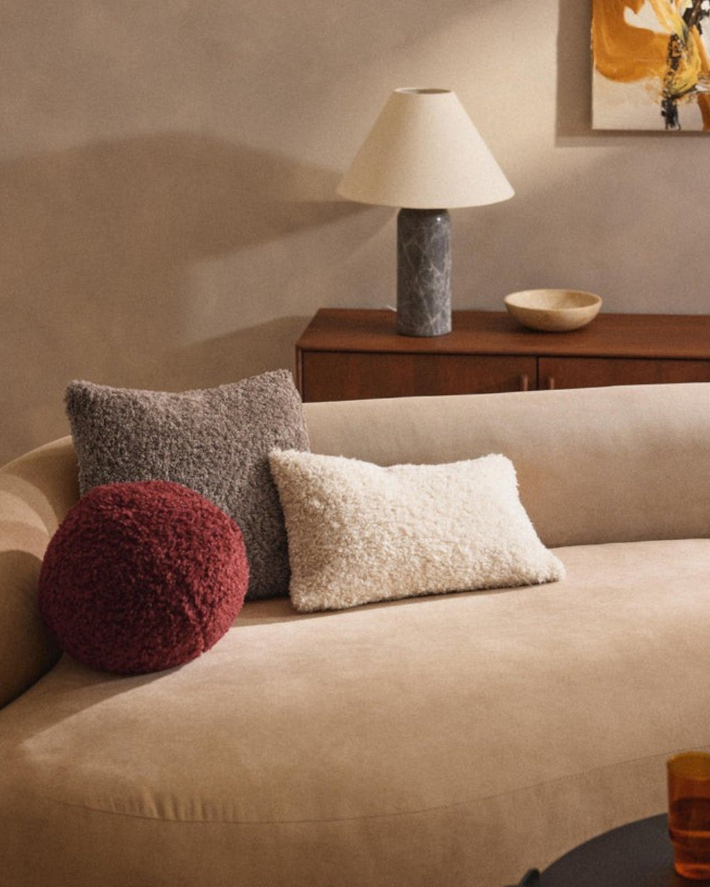 Cozy Teddy Cushion Cover – Plush & Fluffy Comfort