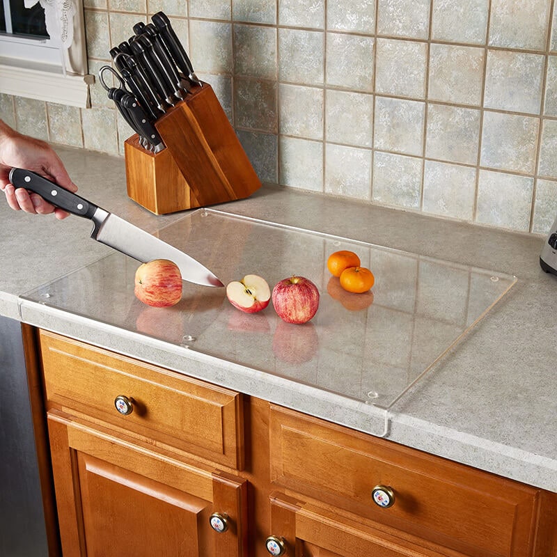 Tempered Glass Chopping Board with Non-Slip Surface for Kitchen Food Preparation - Image 6