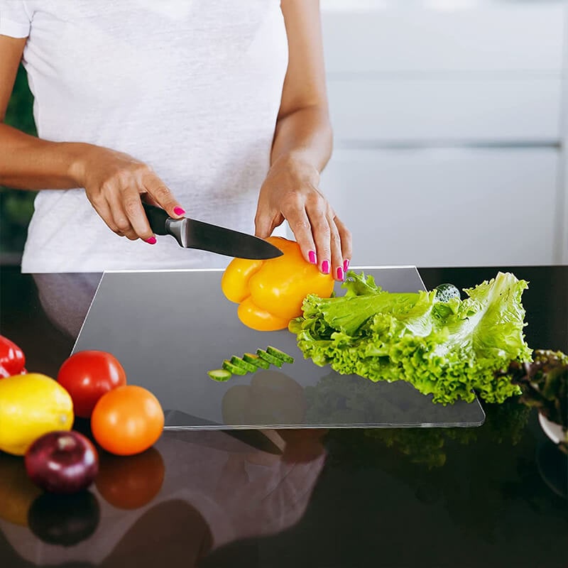 Tempered Glass Chopping Board with Non-Slip Surface for Kitchen Food Preparation - Image 7