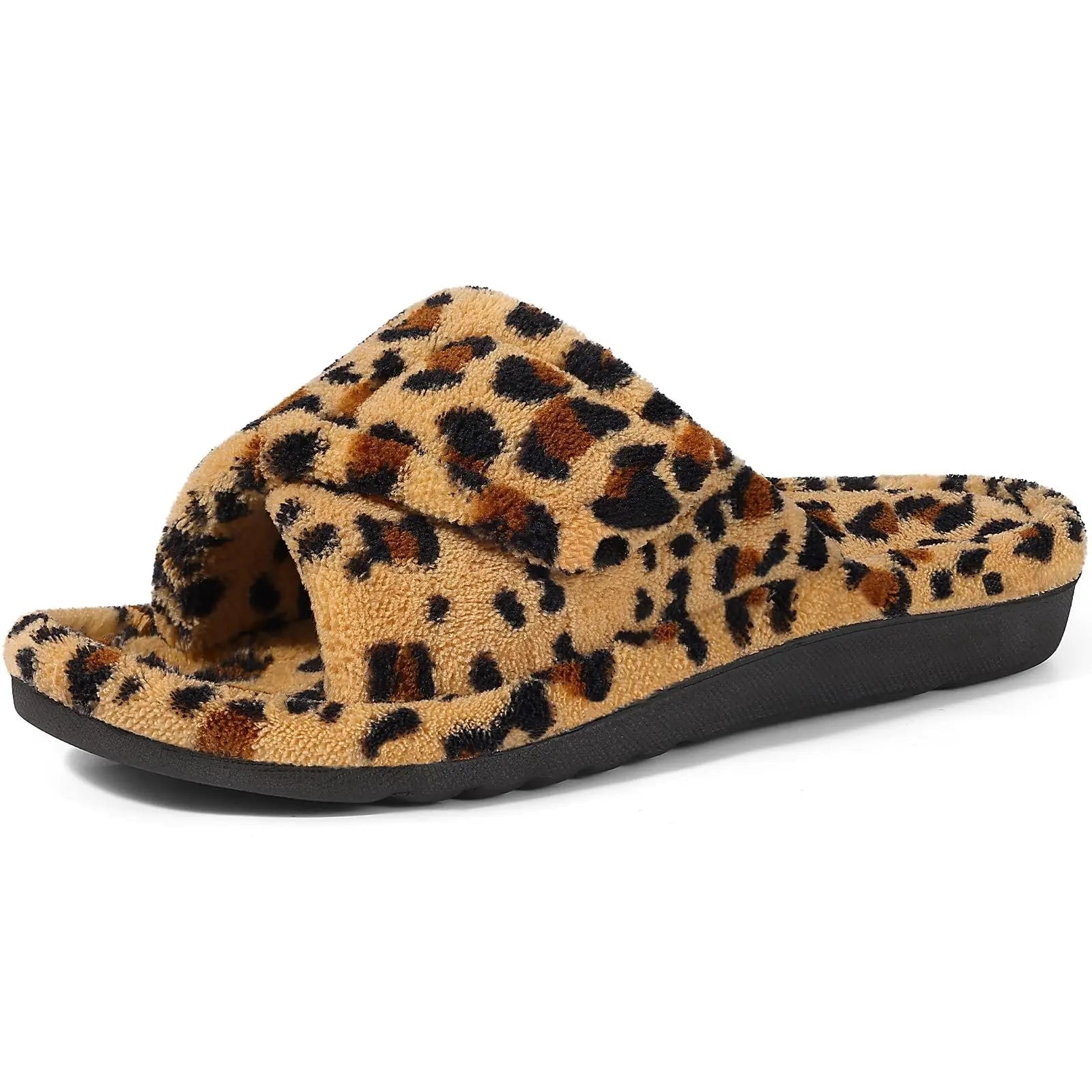 Terry Cloth Slippers with Arch Support and Open Toe Design for Indoor Wear - Image 10
