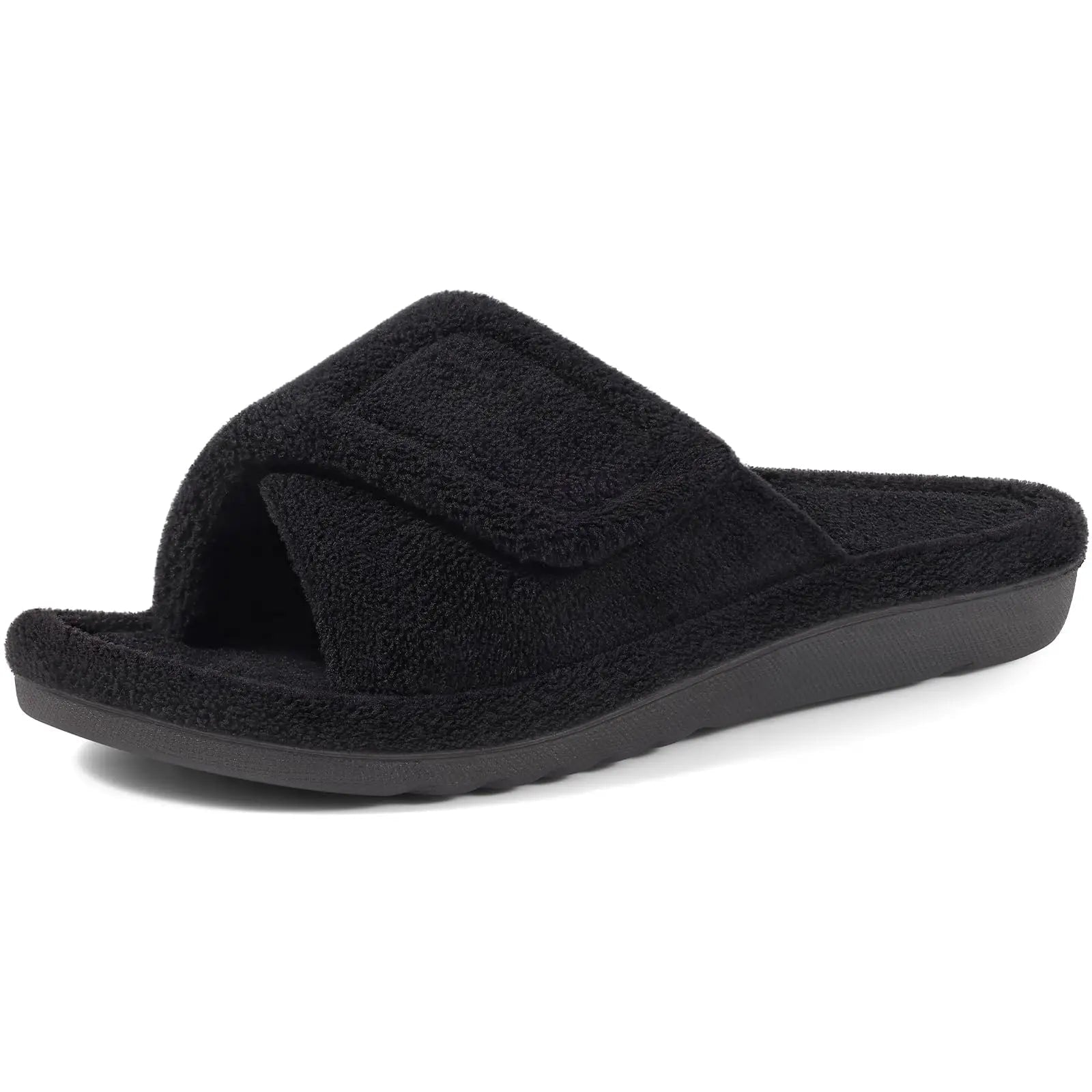 Terry Cloth Slippers with Arch Support and Open Toe Design for Indoor Wear - Image 9