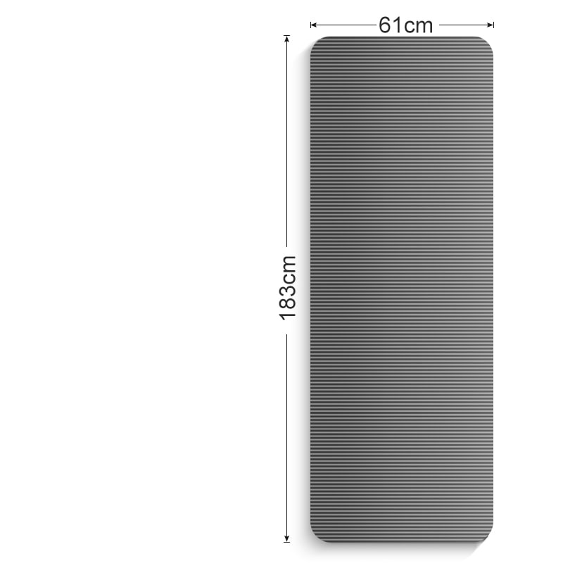 Thick Cushioned Exercise Mat for Bikram Yoga with Non-Slip Ribbed Texture - Image 1