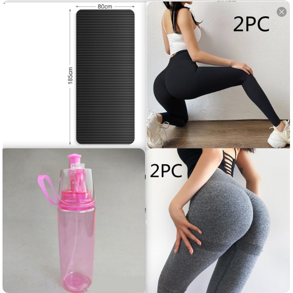 Thick Cushioned Exercise Mat for Bikram Yoga with Non-Slip Ribbed Texture - Image 5