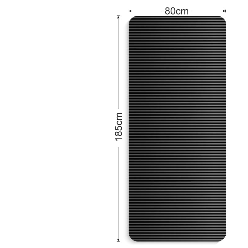 Thick Cushioned Exercise Mat for Bikram Yoga with Non-Slip Ribbed Texture - Image 6