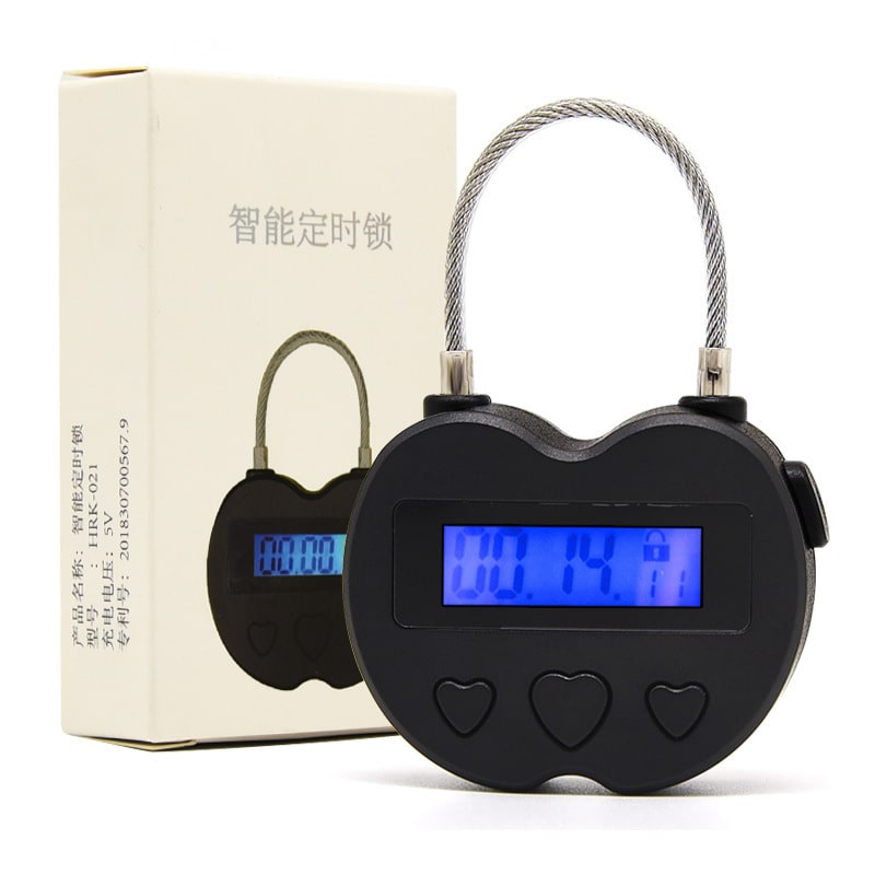 Timer Lock Padlock with Flexible Steel Cable and Digital Countdown Display Safe With Time Delay - Image 3