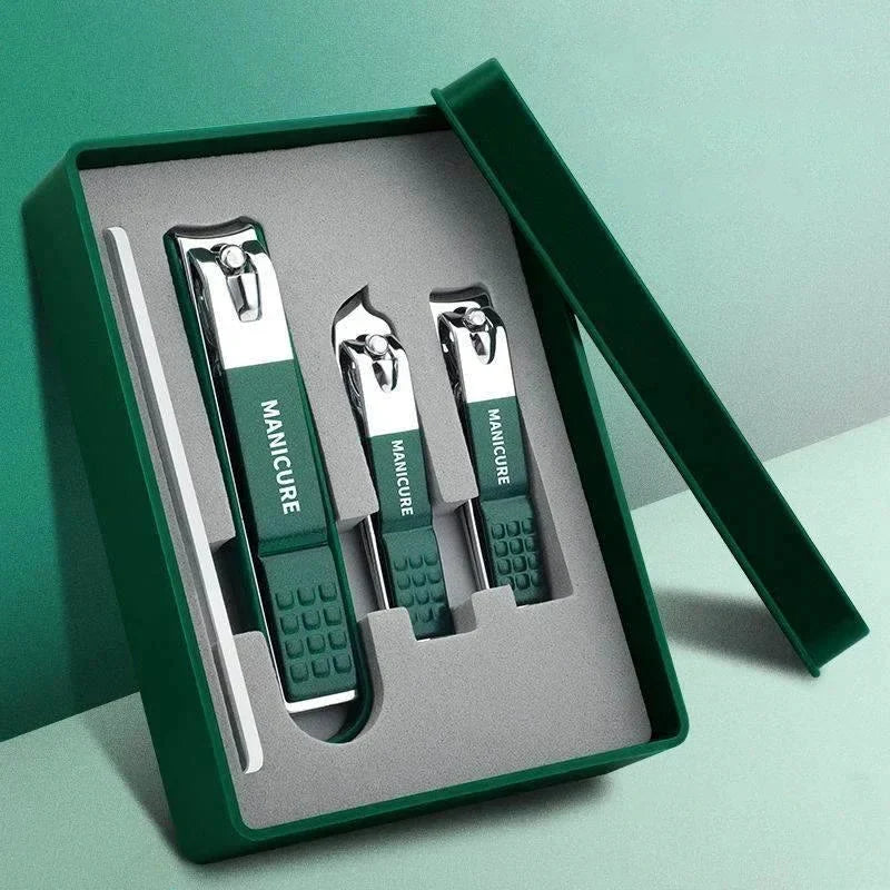 Toe Nail Clipper Set with Fingernail Stainless Steel Professional Tools File and Storage Case - Image 1