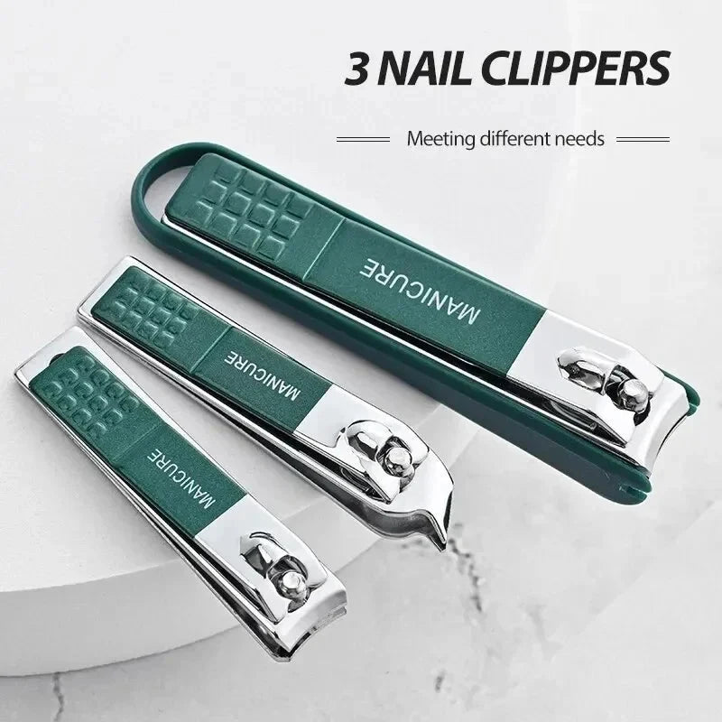 Toe Nail Clipper Set with Fingernail Stainless Steel Professional Tools File and Storage Case - Image 5