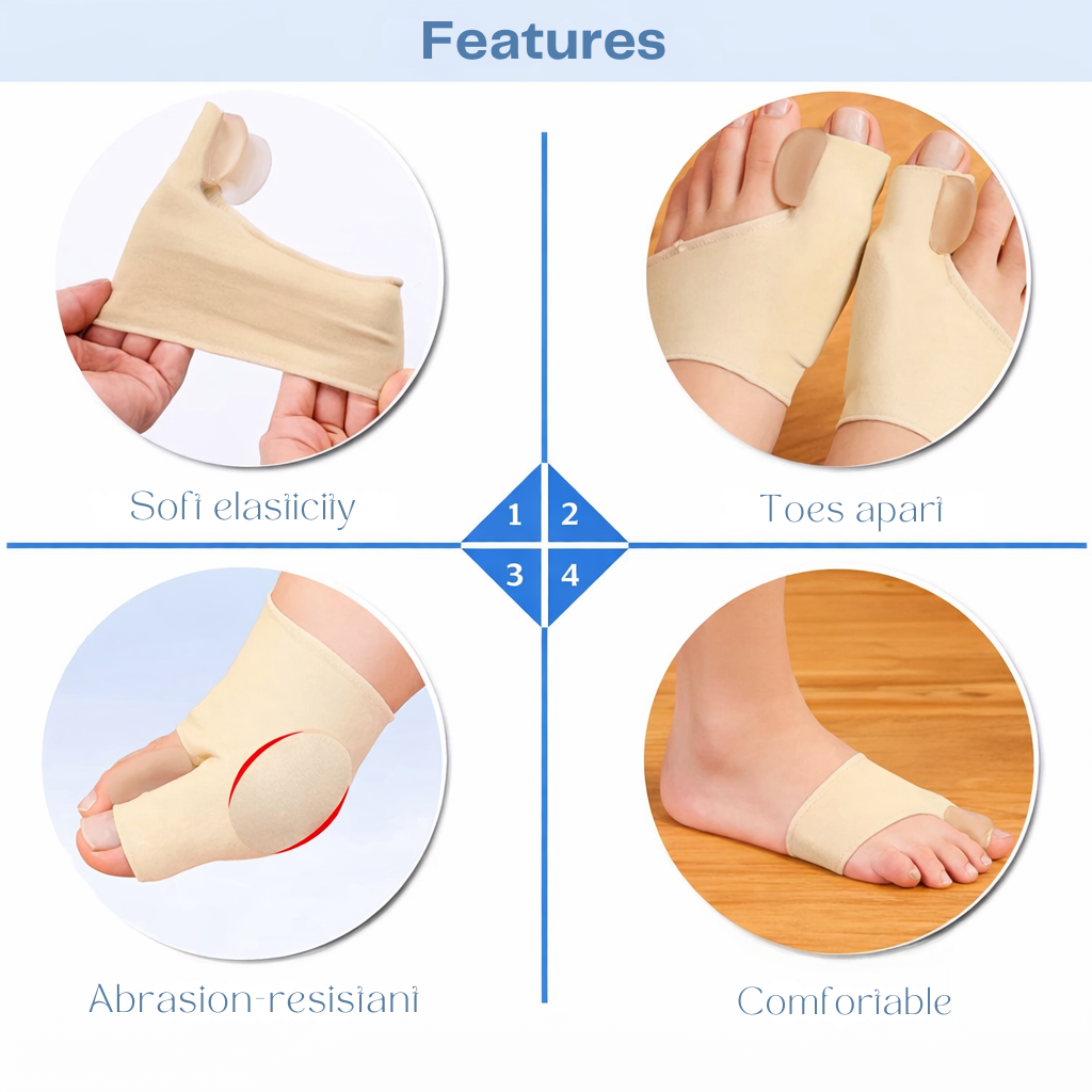 Toe Spacers with Gel Cushioning and Elastic Corrector Sleeve - Image 3
