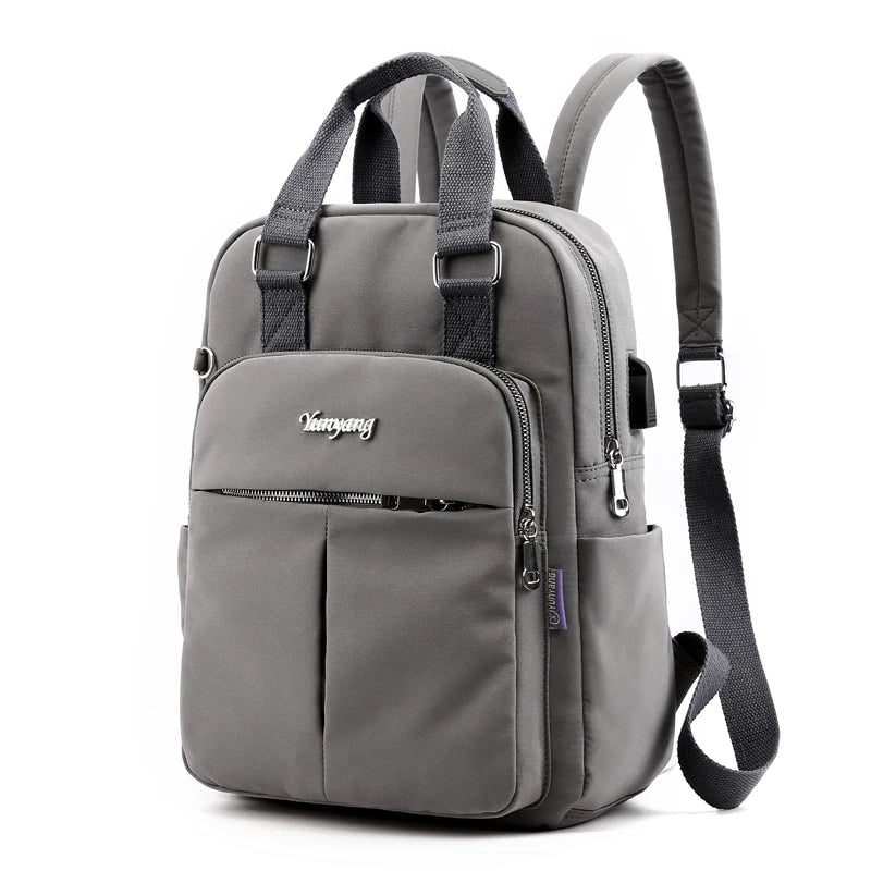 Travel Laptop Waterproof Backpack USB Charging Port Nylon Side Pockets - Image 11