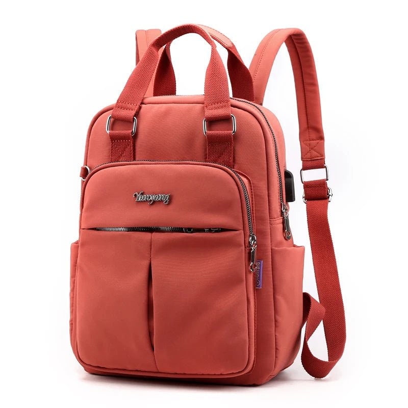 Travel Laptop Waterproof Backpack USB Charging Port Nylon Side Pockets - Image 12