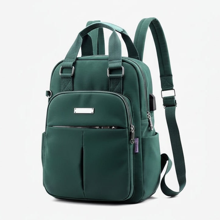 Travel Laptop Waterproof Backpack USB Charging Port Nylon Side Pockets - Image 14