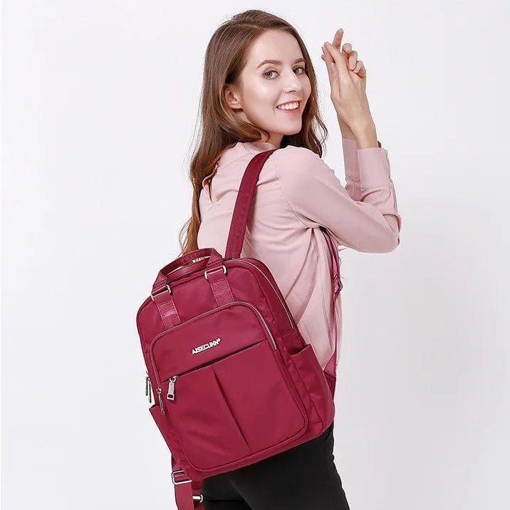 Travel Laptop Waterproof Backpack USB Charging Port Nylon Side Pockets - Image 4