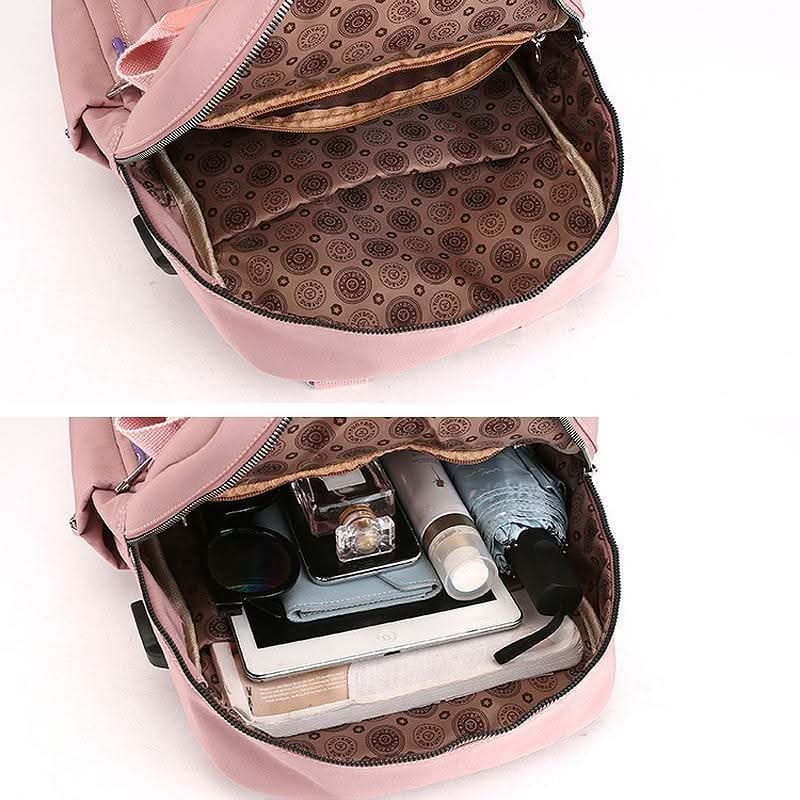 Travel Laptop Waterproof Backpack USB Charging Port Nylon Side Pockets - Image 7
