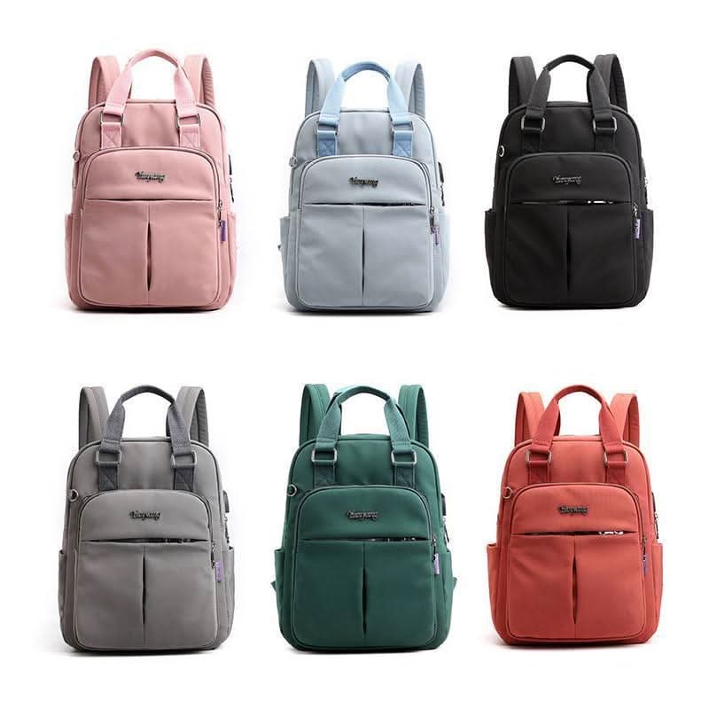 Travel Laptop Waterproof Backpack USB Charging Port Nylon Side Pockets - Image 8