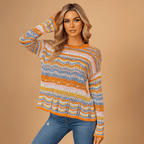 Chic Loose Knit Sweater for Women - Cozy, Breathable, and Fashionable