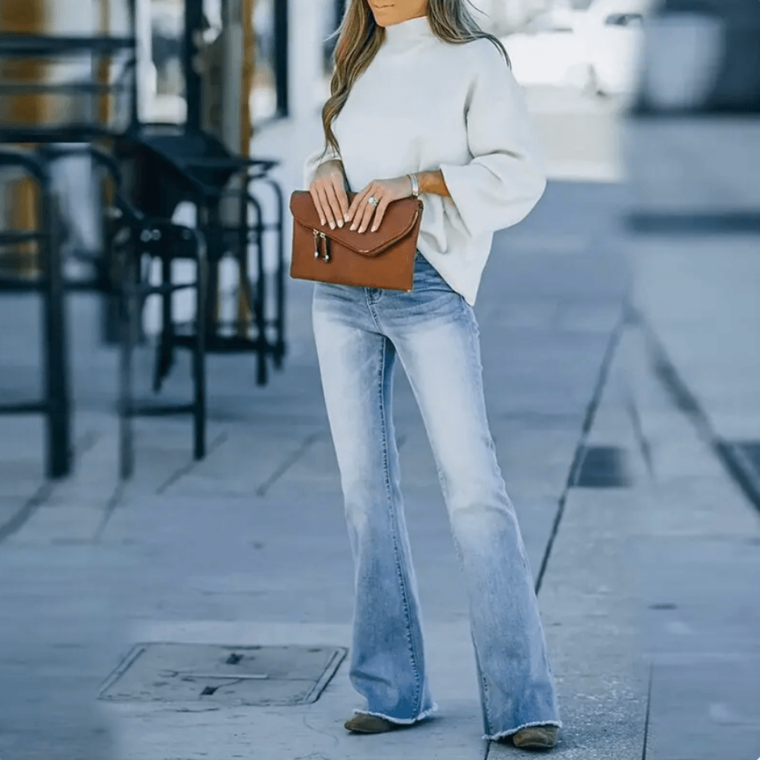 High-Waisted Flare Jeans for Women – Timeless Denim Pants for Casual Outfits and Chic Everyday Style