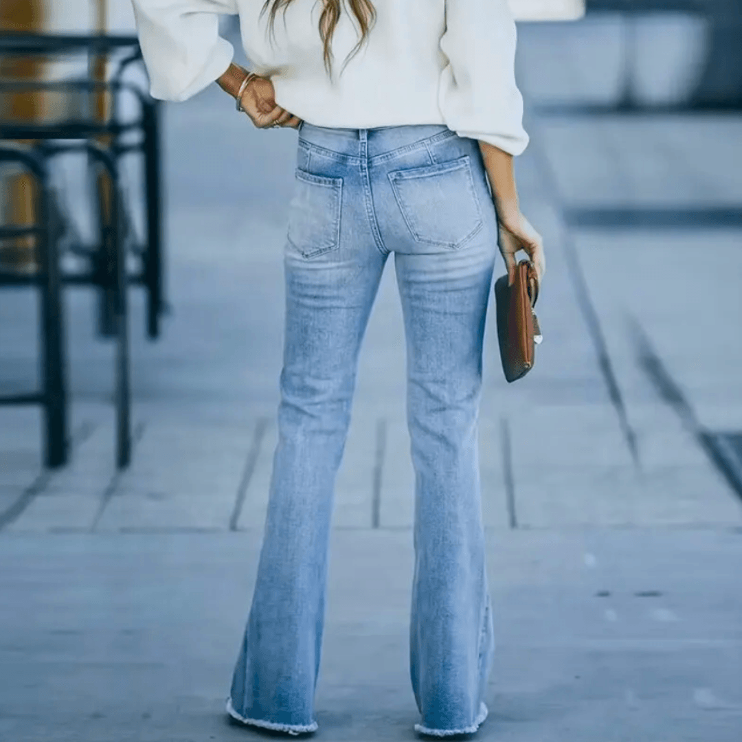 High-Waisted Flare Jeans for Women – Timeless Denim Pants for Casual Outfits and Chic Everyday Style