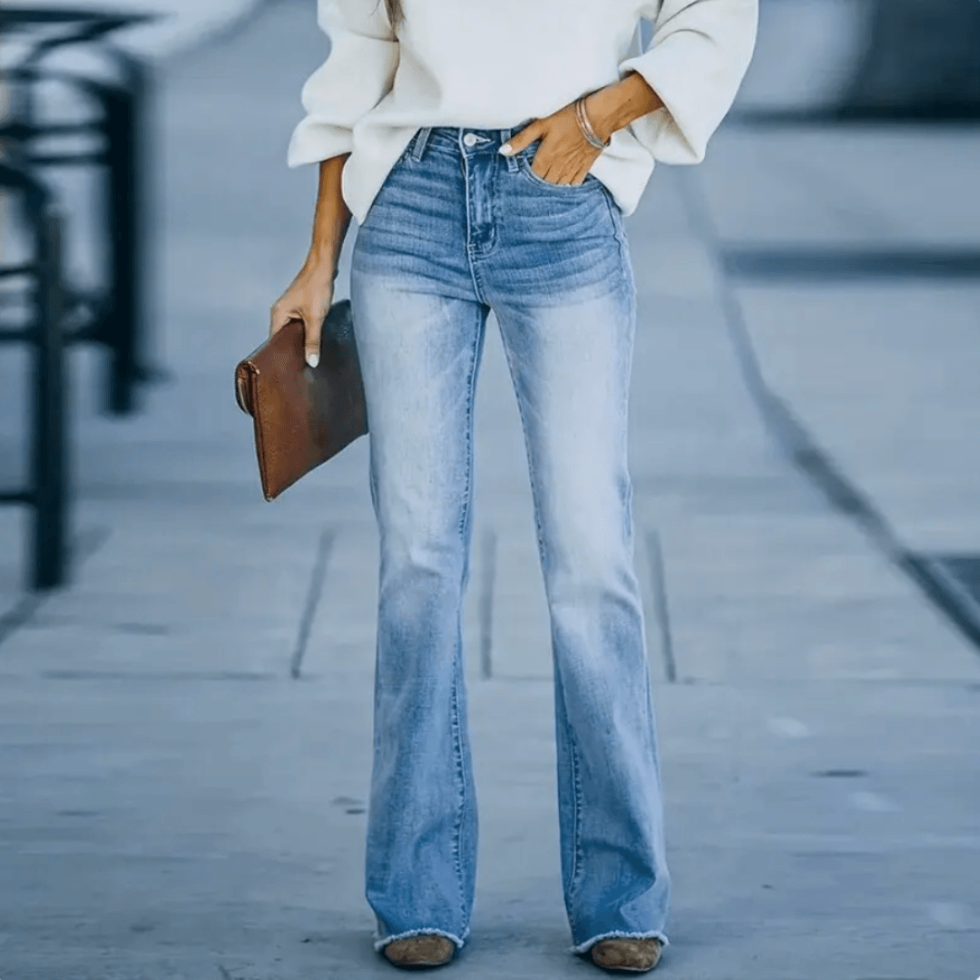 High-Waisted Flare Jeans for Women – Timeless Denim Pants for Casual Outfits and Chic Everyday Style
