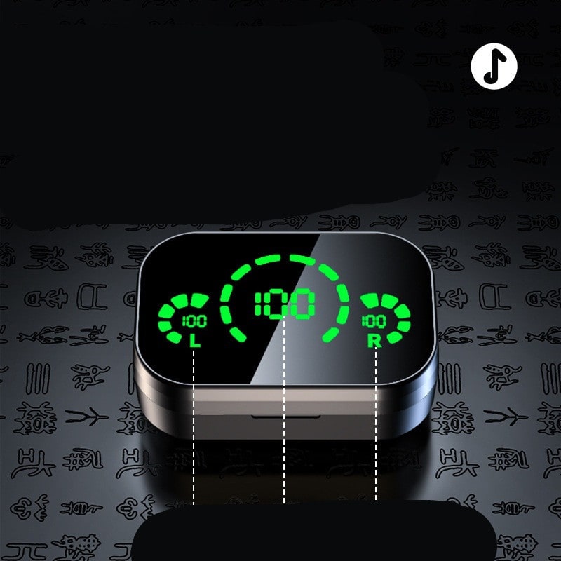 True Wireless Earbuds with Noise Cancelling Mic and Digital Display Charging Case - Image 4