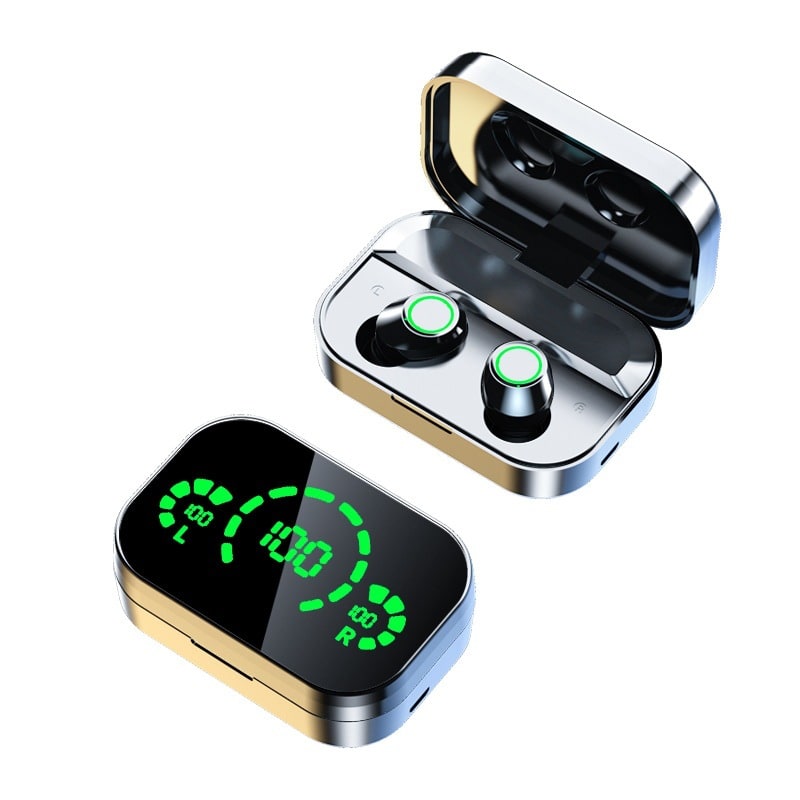 True Wireless Earbuds with Noise Cancelling Mic and Digital Display Charging Case - Image 7
