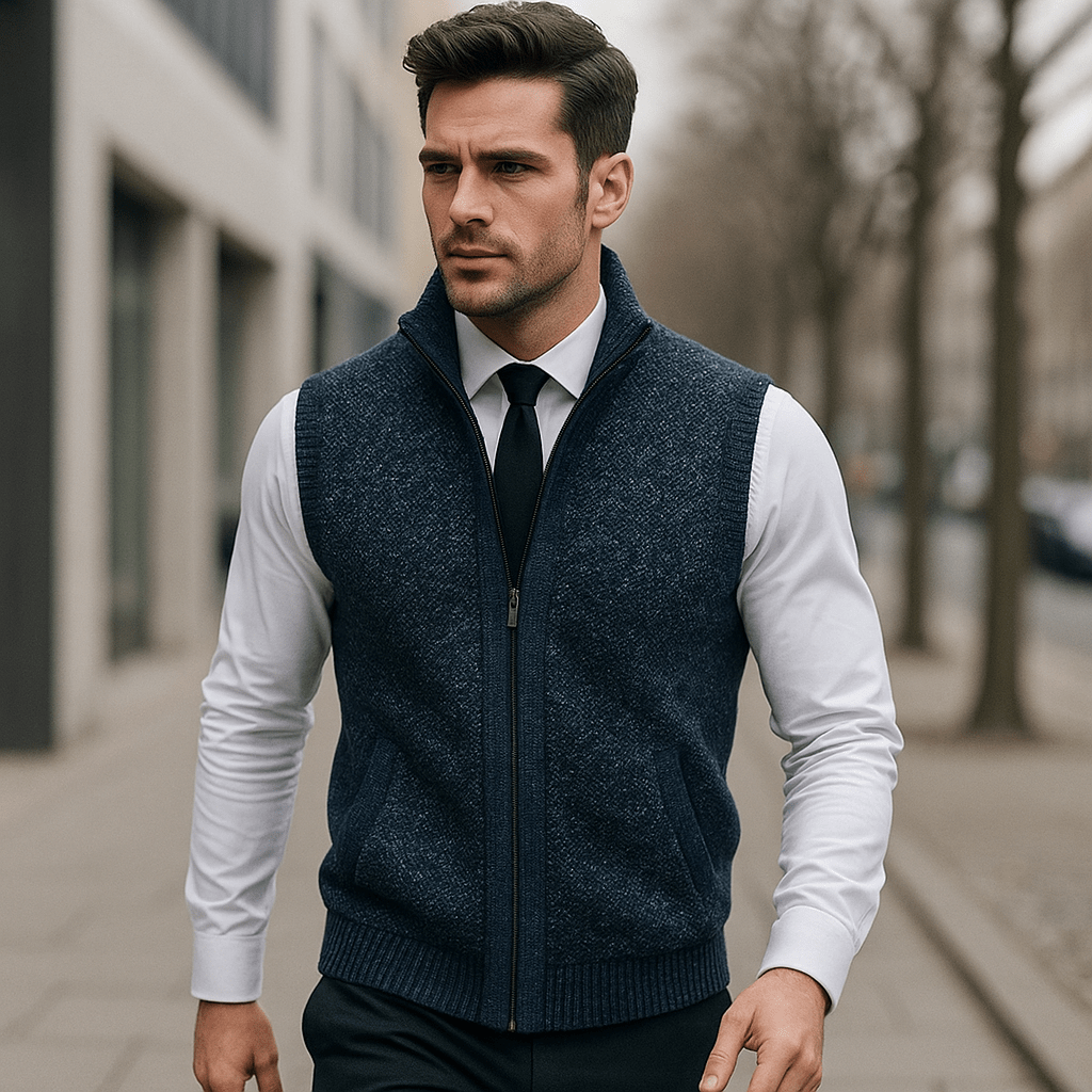 Men's Chic Knit Gilet – Comfortable and Timeless Style