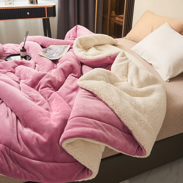 Ultra Plush Throw Blanket Softest Faux Fur Sherpa Fleece Quilted - Image 10