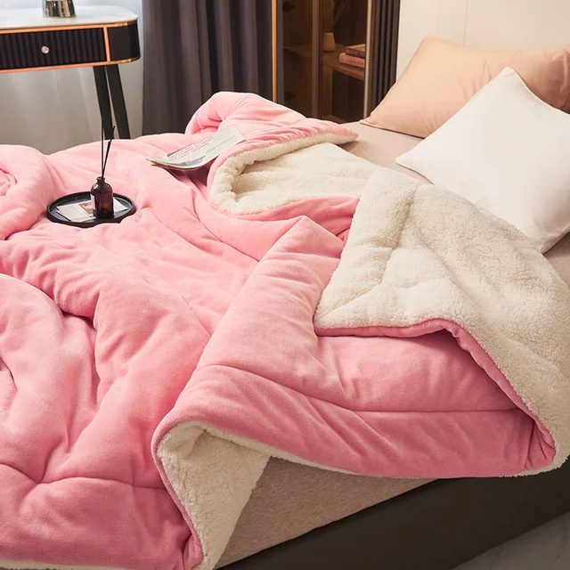Ultra Plush Throw Blanket Softest Faux Fur Sherpa Fleece Quilted - Image 11
