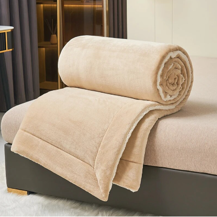 Ultra Plush Throw Blanket Softest Faux Fur Sherpa Fleece Quilted - Image 14
