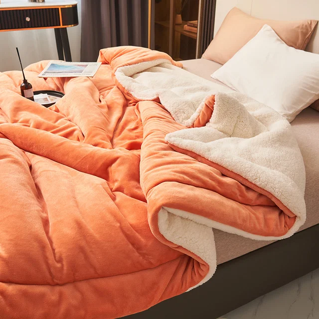 Ultra Plush Throw Blanket Softest Faux Fur Sherpa Fleece Quilted - Image 8