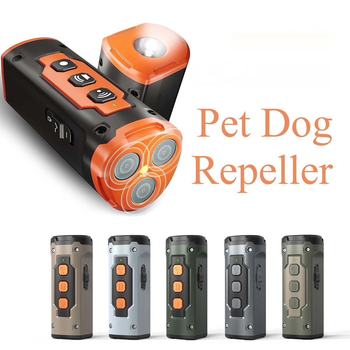 Ultrasonic Dog Deterrent and Repeller Device with LED Flashlight and Wrist Strap - Image 3