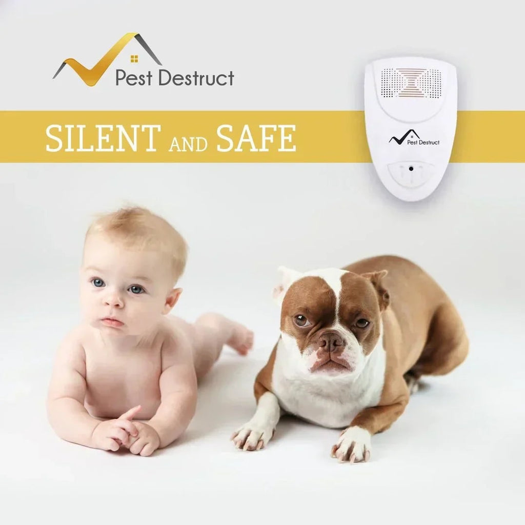 Ultrasonic Pest Repeller Bed Bug Plug-In LED Indicator White Plastic Shield - Image 4