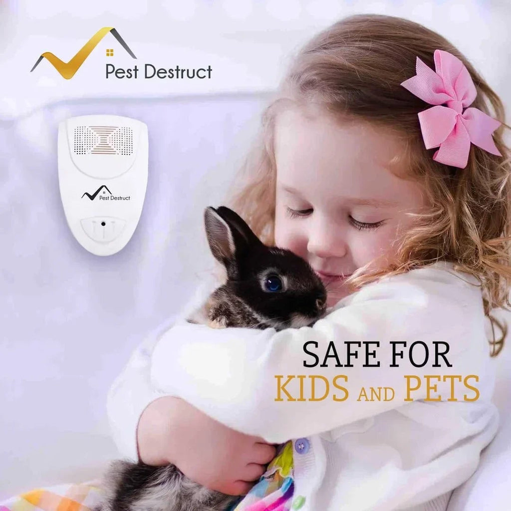 Ultrasonic Pest Repeller Bed Bug Plug-In LED Indicator White Plastic Shield - Image 5