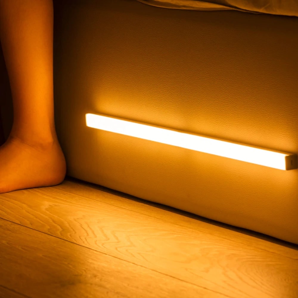 Under Cabinet Lights Motion Sensor Bar LED Activated Cordless Strip Closet - Image 1
