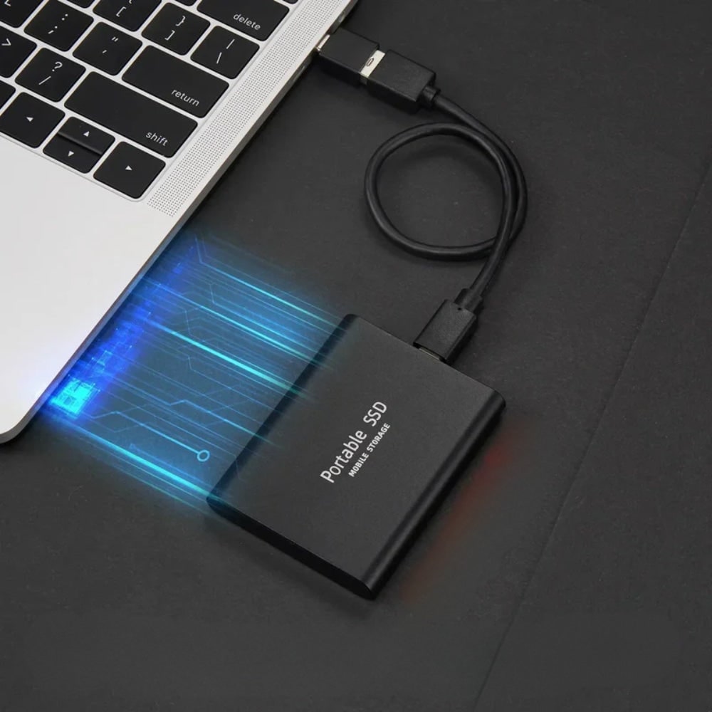 Usb-C External Ssd Compact Hard Drive Portable Laptop Metallic Travel Storage - Image 1