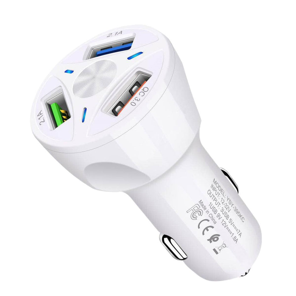 USB Car Phone Charger with Four Ports Qc 3.0 Fast Charge and Dashboard Mat Usbc - Image 8