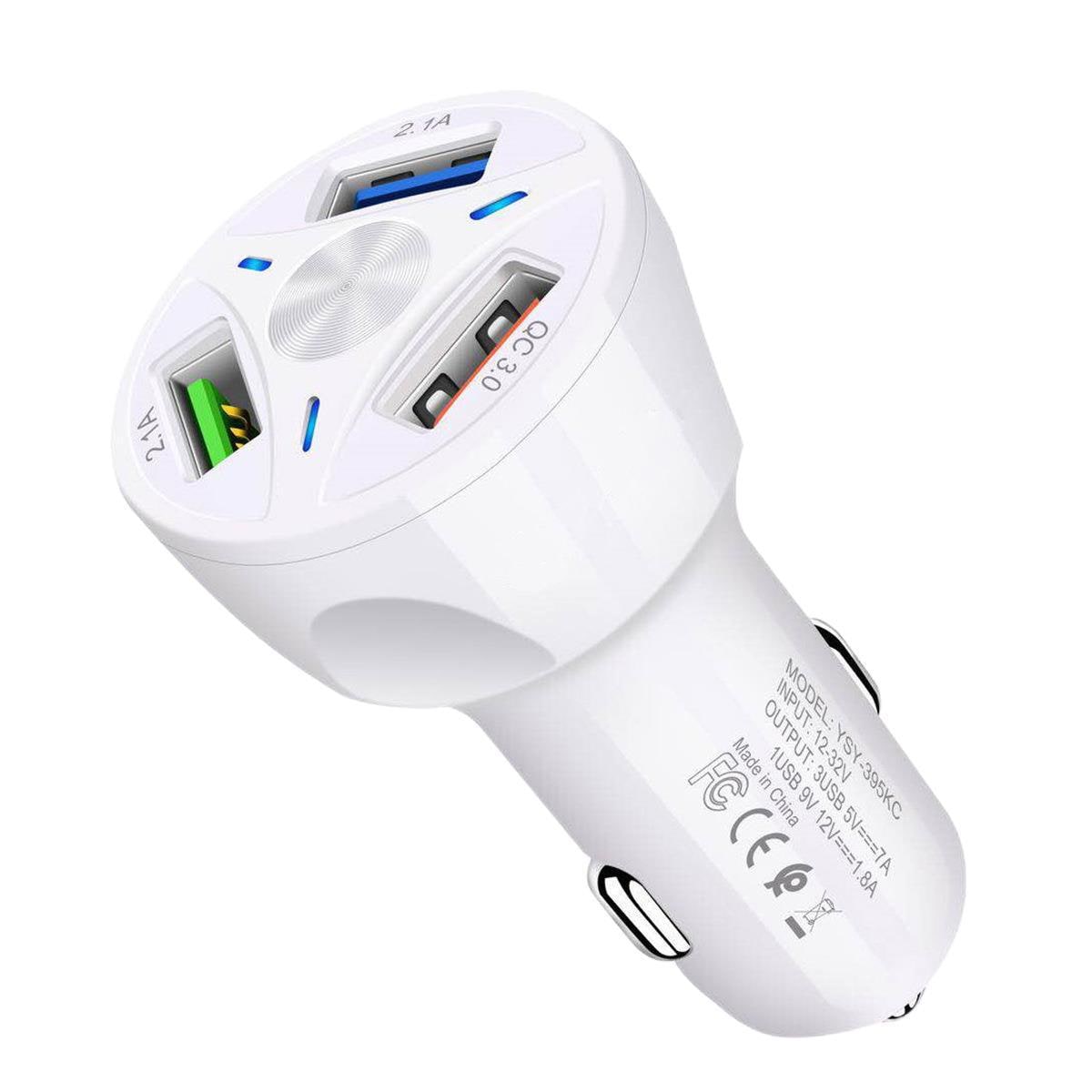 USB Car Phone Charger with Four Ports Qc 3.0 Fast Charge and Dashboard Mat Usbc - Image 8