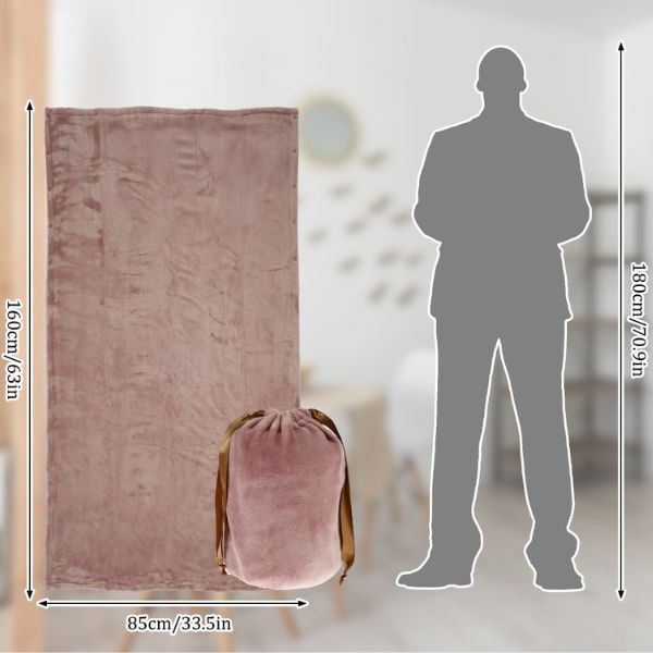 USB Heated Blanket Portable Cordless Electric with Plush Fleece and Storage Bag - Image 7