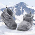 USB Heated Faux Fur Slippers with Plush Bootie Design and Zipper Pocket for House - Image 1