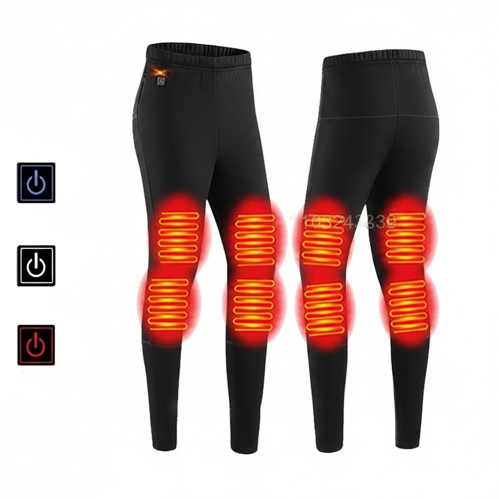 USB Heated Long Johns Thermal Underwear Set with Temperature Control for Cold Weather - Image 1