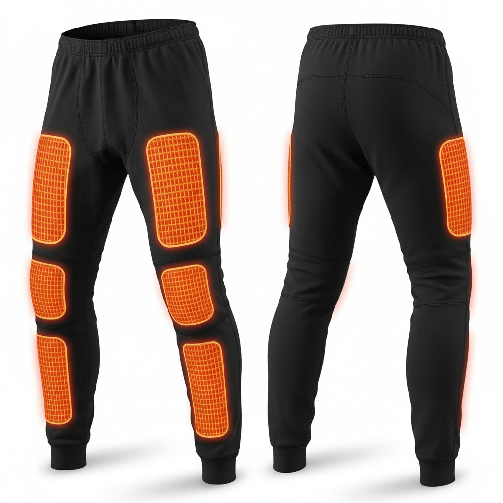 USB Heated Long Johns Thermal Underwear Set with Temperature Control for Cold Weather - Image 6