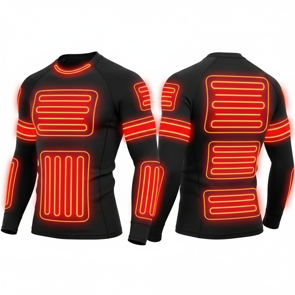 USB Heated Long Johns Thermal Underwear Set with Temperature Control for Cold Weather - Image 7
