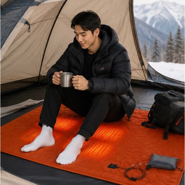 USB Powered Heated Camping Sleeping Pad with Adjustable Temperature and Multiple Heating Zones - Image 12